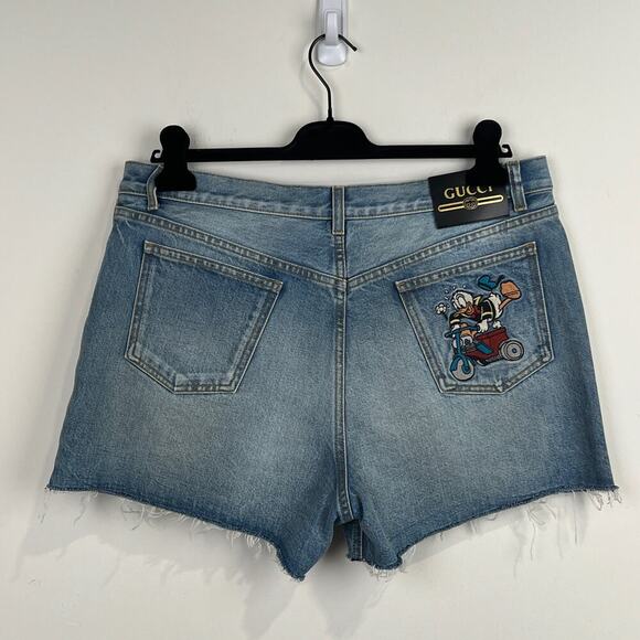 NWT Gucci Donald Duck Denim Shorts Size 38 - Picture 6 of 15